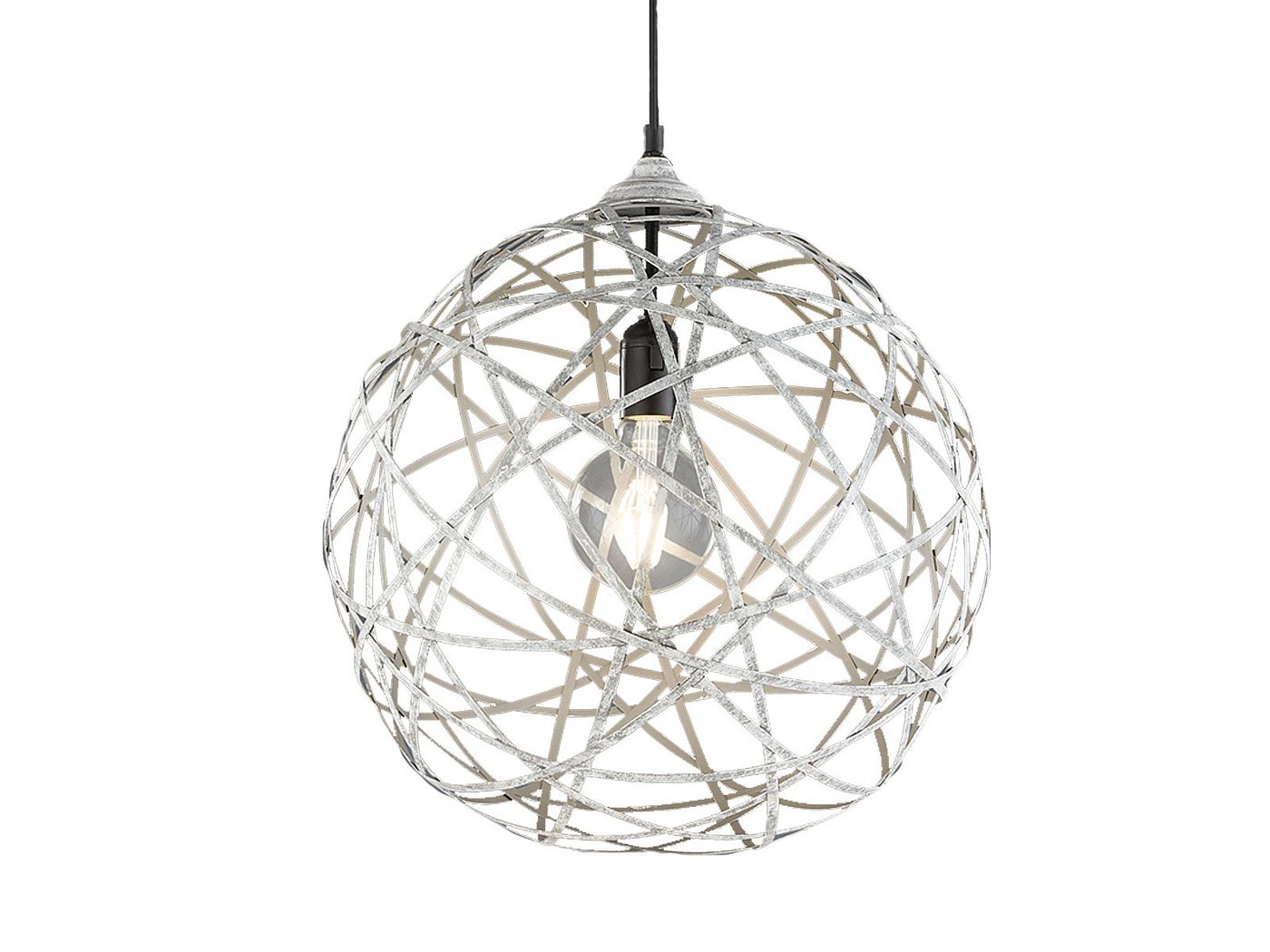 TRIO Leuchten LED Pendelleuchte, LED wechselbar, Warmweiß, ausgefallene Designer-lampen für Esstisch Treppenhaus Kugel Grau Ø40cm TRIO Leuchten LED Pendelleuchte, LED wechselbar, Warmweiß, ausgefallene Designer-lampen für Esstisch Treppenhaus Kugel Grau Ø40cm von TRIO Leuchten