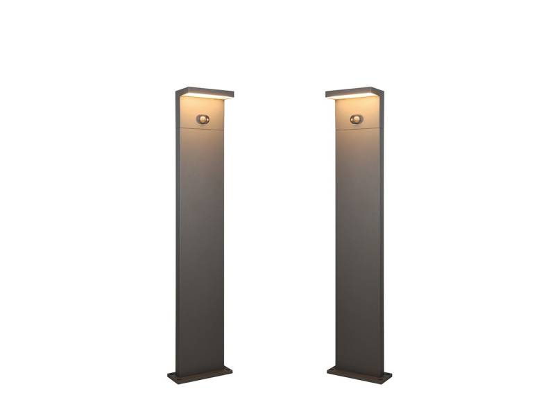 TRIO Leuchten LED Pollerleuchte, Bewegungsmelder, LED fest integriert, Warmweiß, Neutralweiß, 2er Set HYBRID Garten Wegbeleuchtung mit Strom und Solar, Höhe 100cm TRIO Leuchten LED Pollerleuchte, Bewegungsmelder, LED fest integriert, Warmweiß, Neutralweiß, 2er Set HYBRID Garten Wegbeleuchtung mit Strom und Solar, Höhe 100cm von TRIO Leuchten
