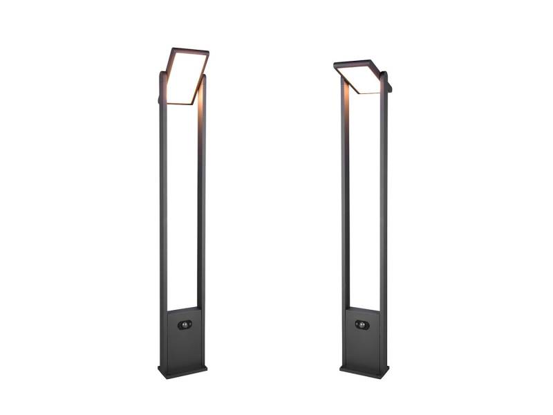 TRIO Leuchten LED Pollerleuchte, Bewegungsmelder, LED fest integriert, Warmweiß, Neutralweiß, 2er Set HYBRID Garten Wegbeleuchtung mit Strom und Solar, Höhe 101cm TRIO Leuchten LED Pollerleuchte, Bewegungsmelder, LED fest integriert, Warmweiß, Neutralweiß, 2er Set HYBRID Garten Wegbeleuchtung mit Strom und Solar, Höhe 101cm von TRIO Leuchten