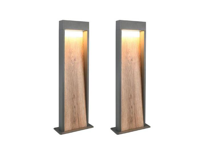 TRIO Leuchten LED Pollerleuchte, LED fest integriert, warmweiß, 2er Set Garten-beleuchtung Strom Terrassenleuchten Wegbeleuchtung 60cm, braun TRIO Leuchten LED Pollerleuchte, LED fest integriert, warmweiß, 2er Set Garten-beleuchtung Strom Terrassenleuchten Wegbeleuchtung 60cm, braun von TRIO-Leuchten