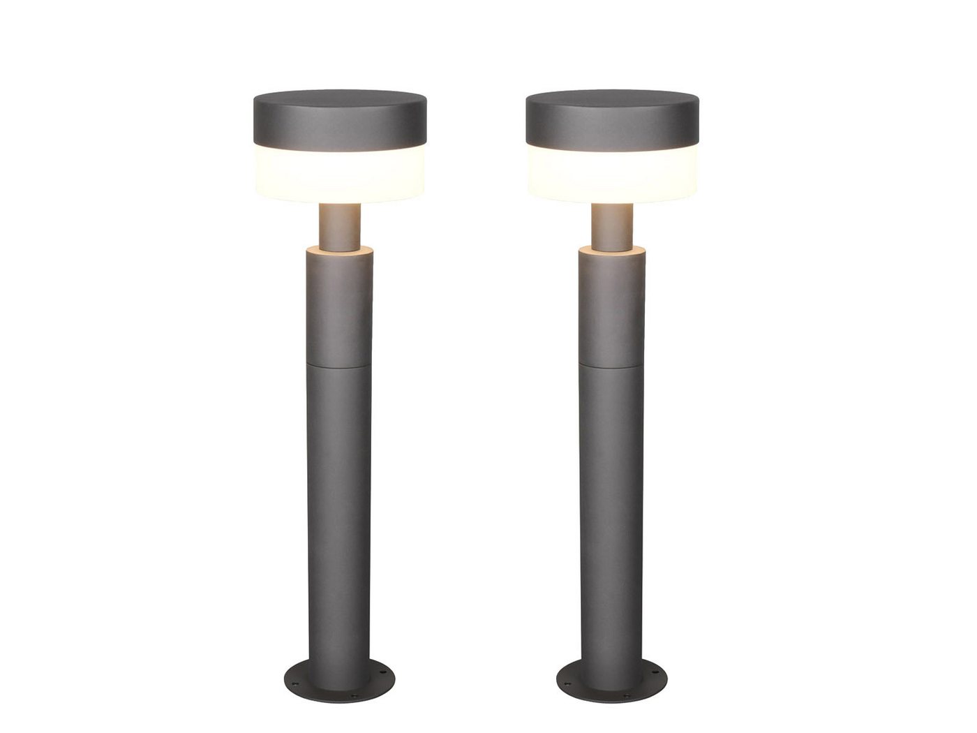 TRIO Leuchten LED Pollerleuchte, LED fest integriert, warmweiß, 2er Set Wegbeleuchtung Garten & Einfahrt Aluminium Anthrazit, H: 50cm TRIO Leuchten LED Pollerleuchte, LED fest integriert, warmweiß, 2er Set Wegbeleuchtung Garten & Einfahrt Aluminium Anthrazit, H: 50cm von TRIO Leuchten