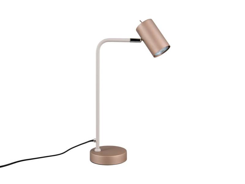 TRIO Leuchten LED Schreibtischlampe, Dimmfunktion, LED wechselbar, Warmweiß, Leselampe Bürobeleuchtung & Nachttischlampe dimmbar, Coffee, Höhe 45cm von TRIO Leuchten