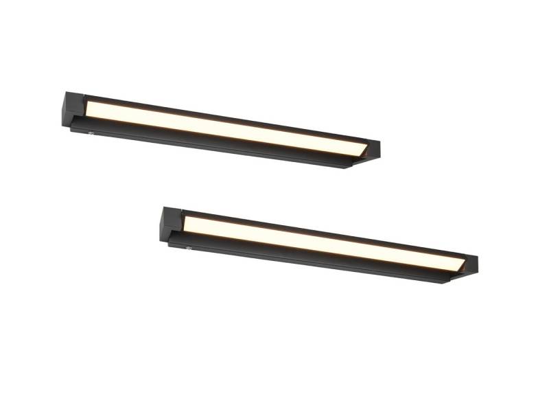 TRIO Leuchten LED Spiegelleuchte, Dimmfunktion, LED fest integriert, warmweiß, neutralweiß, 2er SET Wand-leuchte, Bad-lampe für Badezimmer-spiegel, Breite 80cm von TRIO Leuchten