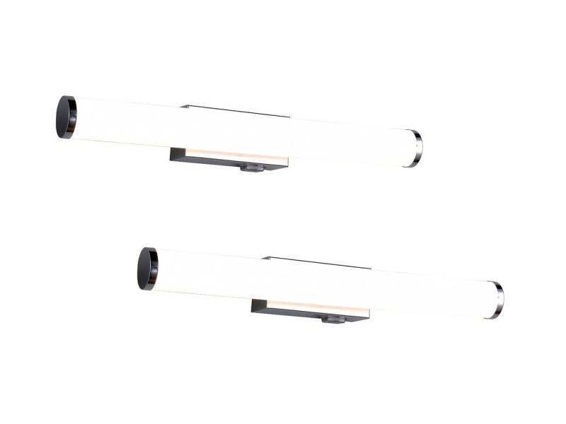 TRIO Leuchten LED Spiegelleuchte, LED fest integriert, Neutralweiß, 2er SET Bad-lampen für Badezimmer-spiegel mit Schalter, Breite 40cm von TRIO Leuchten