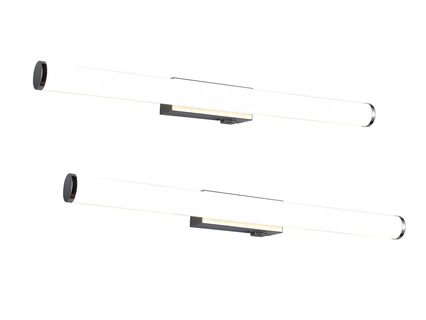 TRIO Leuchten LED Spiegelleuchte, LED fest integriert, Neutralweiß, 2er SET Bad-lampen für Badezimmer-spiegel mit Schalter, Breite 60cm TRIO Leuchten LED Spiegelleuchte, LED fest integriert, Neutralweiß, 2er SET Bad-lampen für Badezimmer-spiegel mit Schalter, Breite 60cm von TRIO Leuchten