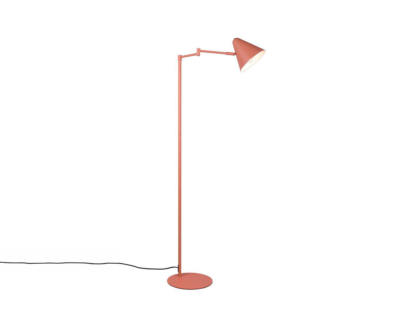 TRIO Leuchten LED Stehlampe, Dimmfunktion, LED wechselbar, Warmweiß, kleine Lese-Lampe stehend zum Lesen mit Schwenkarm, Höhe 126,5cm von TRIO Leuchten