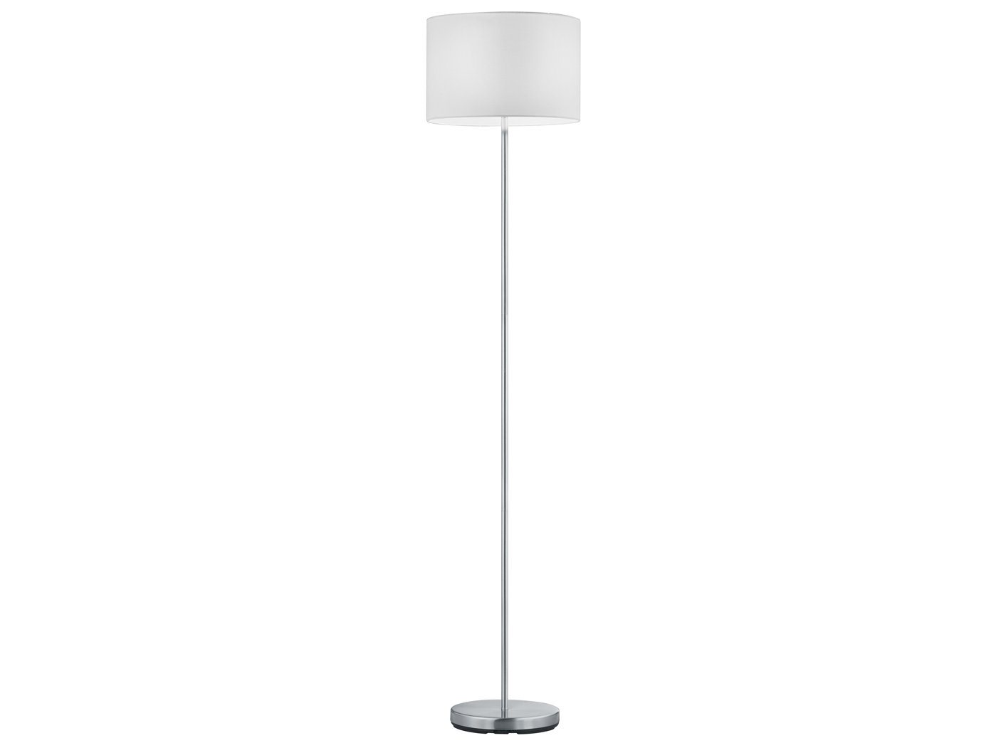 TRIO Leuchten LED Stehlampe, Dimmfunktion, LED wechselbar, Warmweiß, mit Stoff Lampenschirm Weiß H: 160cm, Design-klassiker dimmbar von TRIO Leuchten