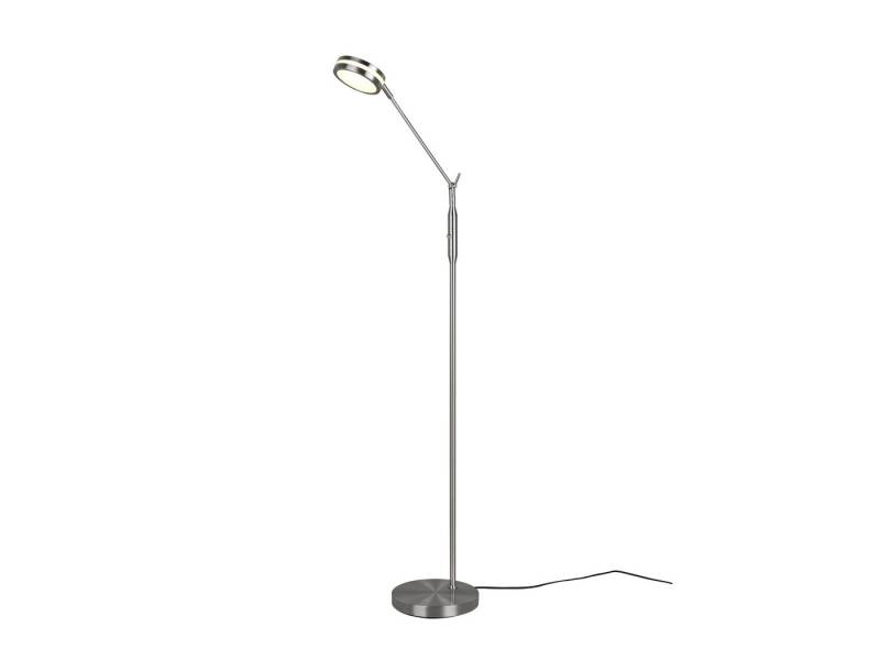 TRIO Leuchten LED Stehlampe, Dimmfunktion und Memory Funktion, LED fest integriert, Stufenlos dimmbar über integrierten Sensor, Neutralweiß, Warmweiß, Schwenkbare LED Steh Lese-Lampe aus Metall, minimalistisch, Höhe 133cm von TRIO Leuchten