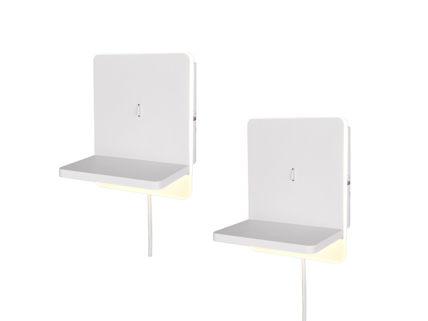 TRIO Leuchten LED Wandleuchte, Dimmfunktion, LED fest integriert, Warmweiß, 2er SET indirekte Wand-beleuchtung mit Schalter, Stecker Kabel H: 20cm TRIO Leuchten LED Wandleuchte, Dimmfunktion, LED fest integriert, Warmweiß, 2er SET indirekte Wand-beleuchtung mit Schalter, Stecker Kabel H: 20cm von TRIO Leuchten