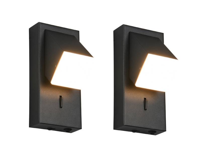 TRIO Leuchten LED Wandleuchte, LED fest integriert, Warmweiß, 2er SET Innen Wand-beleuchtung Nachttischlampe Bett Wandmontage H:15cm von TRIO Leuchten