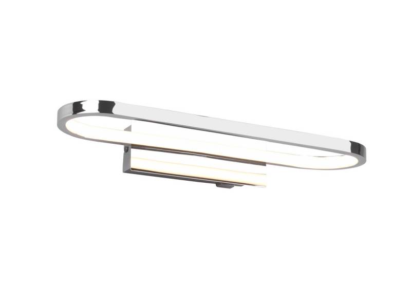 TRIO Leuchten LED Wandleuchte, LED fest integriert, Warmweiß, Ovale Bad-Lampe, Spiegel-Leuchte mit Schalter aus Metall, Breite: 40cm von TRIO Leuchten