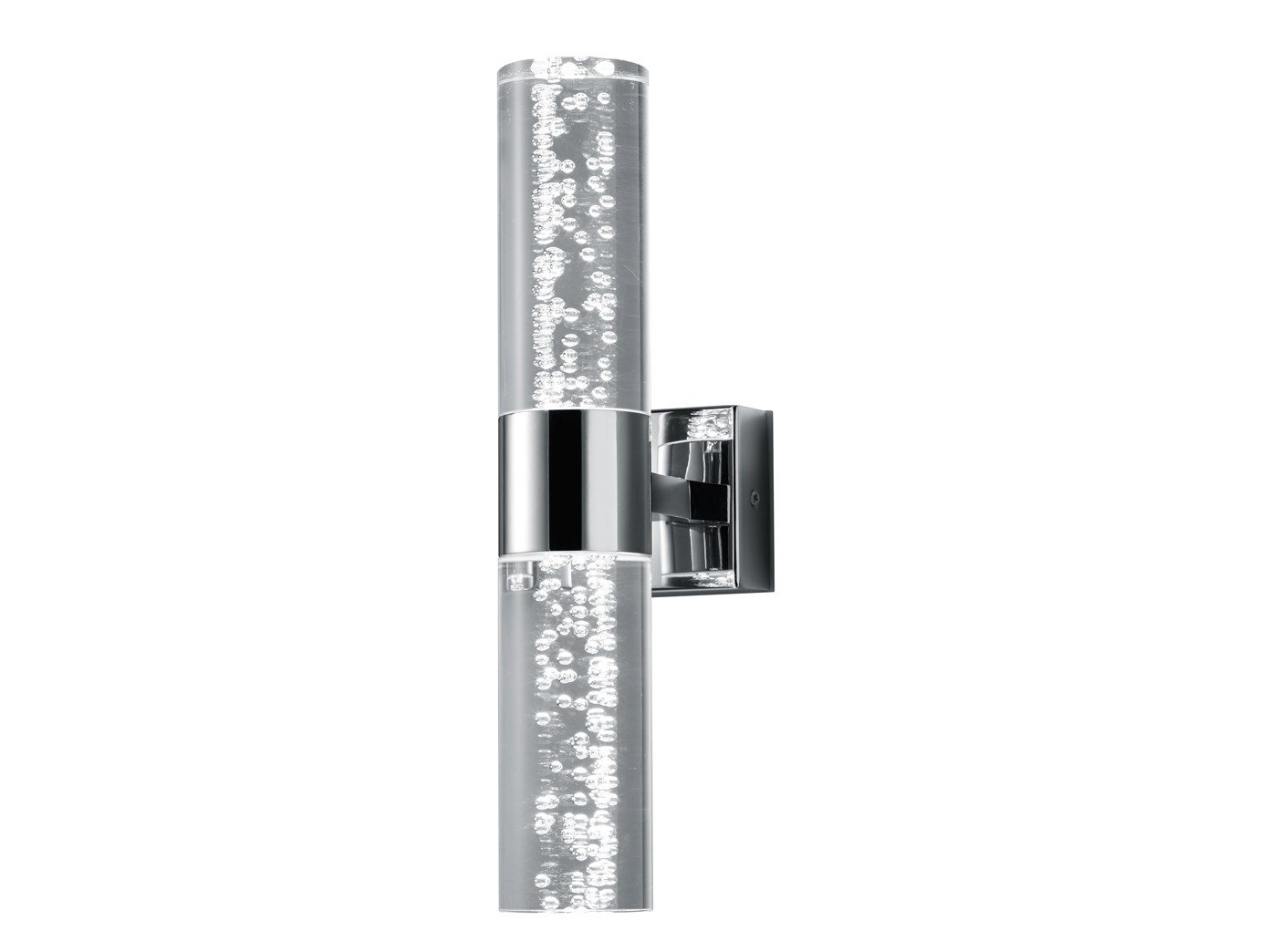 TRIO Leuchten LED Wandleuchte, Up & Down Beleuchtung, LED fest integriert, Warmweiß, Bad-Lampe aus Metall mit Bubble Optik, Wand innen, Gäste WC Höhe: 30cm von TRIO Leuchten