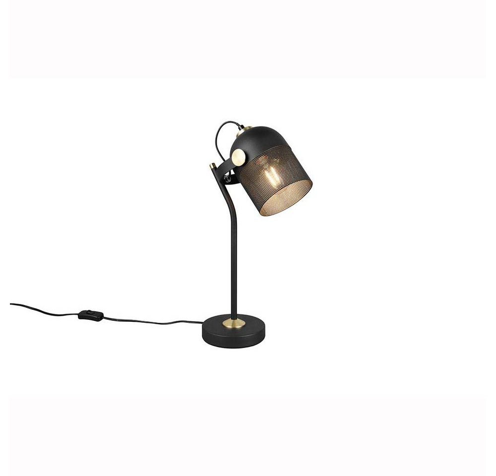 TRIO Leuchten Schreibtischlampe, Leuchtmittel nicht inklusive, Tischleuchte Leselampe Nachttischlampe Retro Wohnzimmerlampe Schwarz TRIO Leuchten Schreibtischlampe, Leuchtmittel nicht inklusive, Tischleuchte Leselampe Nachttischlampe Retro Wohnzimmerlampe Schwarz von TRIO Leuchten