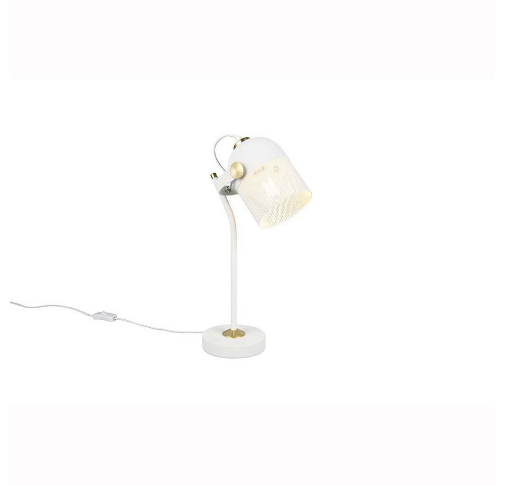 TRIO Leuchten Schreibtischlampe, Leuchtmittel nicht inklusive, Tischleuchte Leselampe Nachttischlampe Retro Wohnzimmerlampe Weiß TRIO Leuchten Schreibtischlampe, Leuchtmittel nicht inklusive, Tischleuchte Leselampe Nachttischlampe Retro Wohnzimmerlampe Weiß von TRIO Leuchten