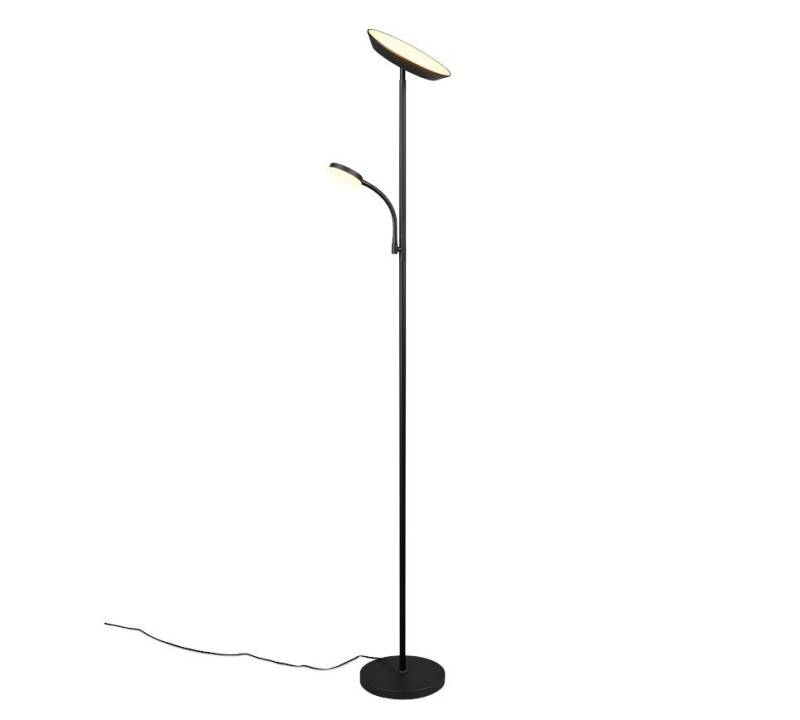 TRIO Leuchten Stehlampe Trio LED Stehleuchte Specter 17 + 4,5 W schwarz, Inkl. Leuchtmittel, Nicht dimmbar nicht Smart Home-fähig ohne Bewegungsmelder von TRIO Leuchten