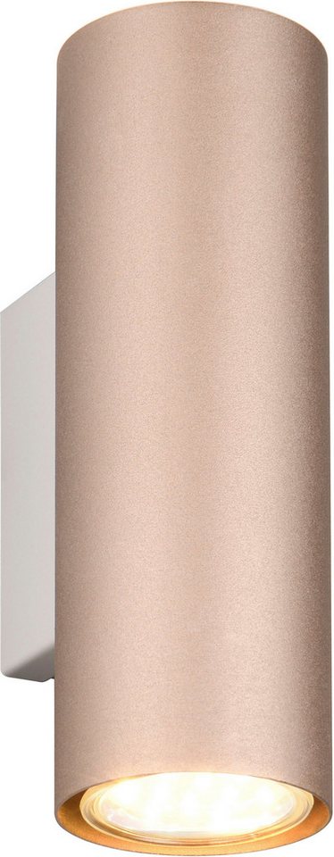 TRIO Leuchten Wandleuchte MARLEY, 2-flammiger Wandstrahler mit up-and-down Licht, GU10 Wandspot, Leuchtmittel wechselbar, warmweiß - kaltweiß, exkl 2xGU10 max 35W, Farbkombination coffee + warm grey, Höhe 18cm TRIO Leuchten Wandleuchte MARLEY, 2-flammiger Wandstrahler mit up-and-down Licht, GU10 Wandspot, Leuchtmittel wechselbar, warmweiß - kaltweiß, exkl 2xGU10 max 35W, Farbkombination coffee + warm grey, Höhe 18cm von TRIO Leuchten