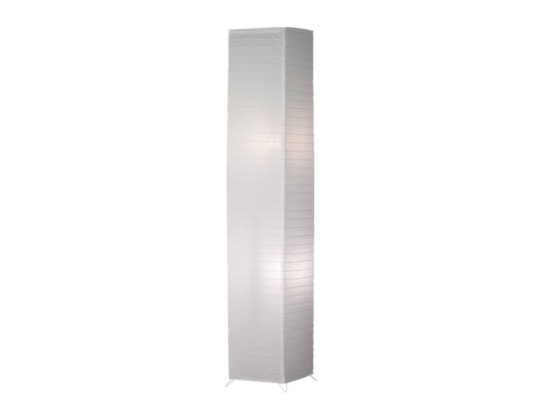 Reality Leuchten LED Stehlampe, LED wechselbar, Warmweiß, stylische klein-e Lichtsäule Lampenschirm Papier-lampe Weiß Höhe 123cm von Reality Leuchten