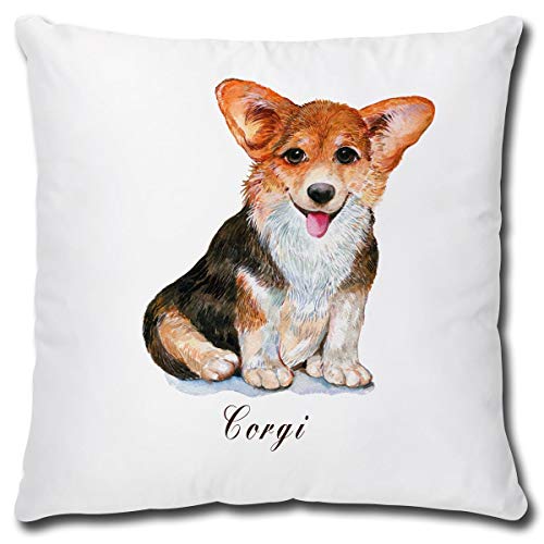 TRIOSK Kissen Hundemotiv lustig mit Spruch Hund Corgi Dekokissen Geschenk für Hundebesitzer Hundeliebhaber Frauen Mädchen Kinder Zierkissen 40x40 von TRIOSK