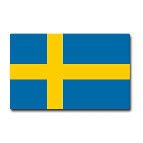 TRIOSK Kühlschrankmagnet stark Flagge Schweden Magnet Länder Flaggen Geschenk Skandinavien Souvenir für Reiselustige Frauen Männer Weltenbummler von TRIOSK