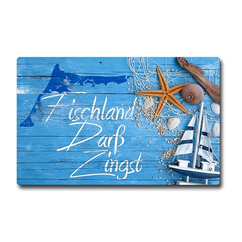TRIOSK Kühlschrankmagnet stark Insel Fischland-Darß-Zingst Magnet Ostsee Halbinsel Souvenir Geschenk für Reiselustige Ostseeliebhaber von TRIOSK