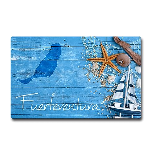 TRIOSK Kühlschrankmagnet stark Insel Fuerteventura Magnet Spanien Geschenk Souvenir Mediterran für Kühlschrank Reiselustige Weltenbummler von TRIOSK