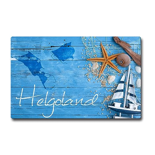 TRIOSK Kühlschrankmagnet stark Insel Helgoland Magnet Nordsee Souvenir Geschenk Maritim für Reiselustige Frauen Männer Nordseeliebhaber von TRIOSK