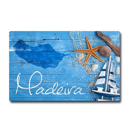 TRIOSK Kühlschrankmagnet stark Insel Madeira Magnet Portugal Geschenk Souvenir Mediterran für Kühlschrank Reiselustige Weltenbummler von TRIOSK