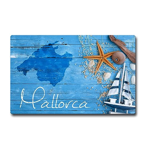 TRIOSK Kühlschrankmagnet stark Insel Mallorca Magnet Spanien Geschenk Souvenir Mediterran für Kühlschrank Reiselustige Weltenbummler von TRIOSK