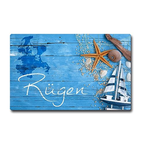 TRIOSK Kühlschrankmagnet stark Insel Rügen Magnet Ostsee Souvenir Geschenk Maritim für Reiselustige Frauen Männer Ostseeliebhaber von TRIOSK