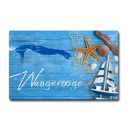 TRIOSK Kühlschrankmagnet stark Insel Wangerooge Magnet Nordsee Souvenir Geschenk Maritim für Reiselustige Frauen Männer Nordseeliebhaber von TRIOSK