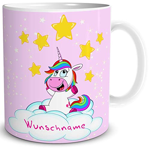 TRIOSK Tasse Einhorn mit Namen personalisiert Unicorn Stern Spieler lustig Geschenk für Einhornfans Frauen Freundin Kinder Geburtstag Rosa TRIOSK Tasse Einhorn mit Namen personalisiert Unicorn Stern Spieler lustig Geschenk für Einhornfans Frauen Freundin Kinder Geburtstag Rosa von TRIOSK