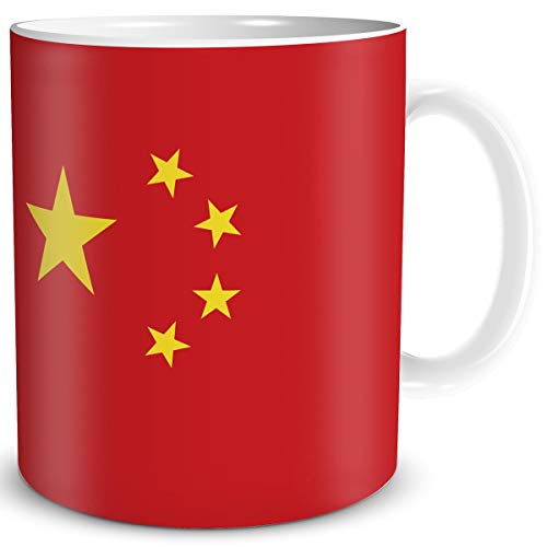 TRIOSK Tasse Flagge Ecuador Büro Kaffee Becher Länder Fahne Fan Geschenk Mug 