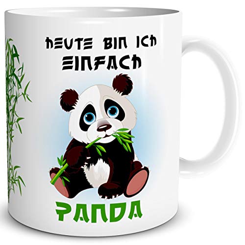 TRIOSK Tasse Pandabär mit Spruch lustig Einfach Panda Bären Geschenk Pandaliebe für Arbeit Büro Kollegin Frauen Freundin Pandaliebhaber von TRIOSK