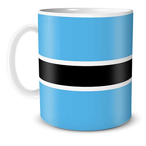 TRIOSK Teebecher mit Flagge Botswana Länder Flaggen Geschenk Tassen Reise Souvenir Botsuana für reiselustige Weltenbummler von TRIOSK