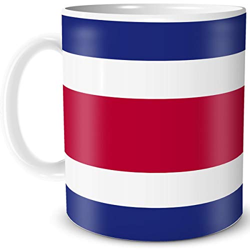 TRIOSK Teebecher mit Flagge Costa Rica Länder Flaggen Geschenk Tassen Reise Souvenir für reiselustige Weltenbummler von TRIOSK