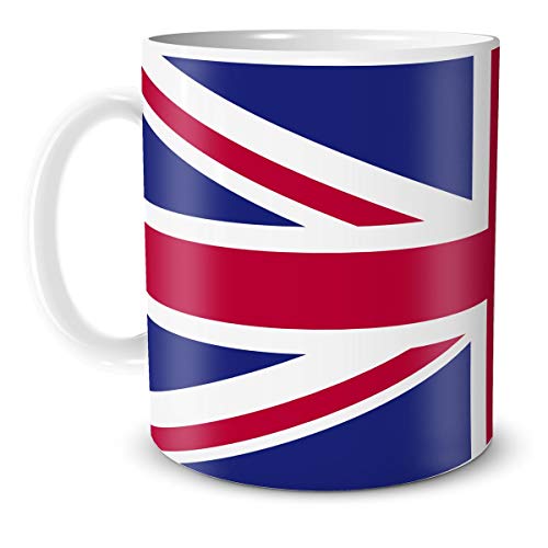 TRIOSK Teebecher mit Flagge UK United Kingdom Länder Flaggen Geschenk Tassen Reise Souvenir Union Jack für reiselustige Weltenbummler von TRIOSK