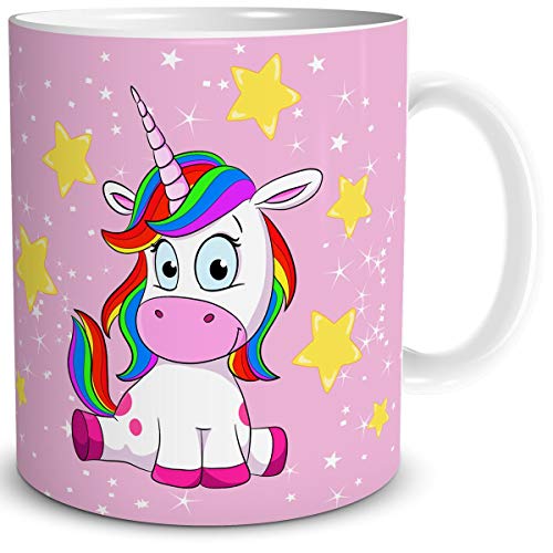 TRIOSK Tasse Einhorn lustig mit Regenbogen Unicorn Lady Sit-in Geschenk für Einhornfans Frauen Freundin Mädchen Kinder Geburtstag Rosa TRIOSK Tasse Einhorn lustig mit Regenbogen Unicorn Lady Sit-in Geschenk für Einhornfans Frauen Freundin Mädchen Kinder Geburtstag Rosa von TRIOSK