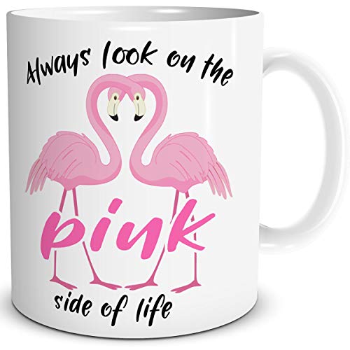 Tasse Flamingo mit Spruch lustig Always Look on The Pink Side Flamingomotiv Geschenk für Frauen Freundin Mädchen Geburtstag Tasse Flamingo mit Spruch lustig Always Look on The Pink Side Flamingomotiv Geschenk für Frauen Freundin Mädchen Geburtstag von TRIOSK