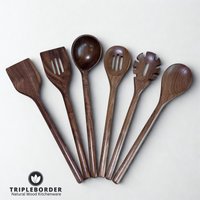 Tb® The Chef's Walnut Set | Schwarze Walnuss Kochbesteck Küchenutensilien Handgemacht Unikate Massiv Design Robust Nachhaltig von TRIPLEBORDER