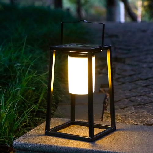 TRIROCKS Outdoor Solar Laterne Portable Helligkeit LED Nachttisch Laterne Portable Solar kabellose Lampe IP44 Wasserdicht Touch Control Outdoor Tischlampen für Patio Wandern Lesen Camping Garten von TRIROCKS