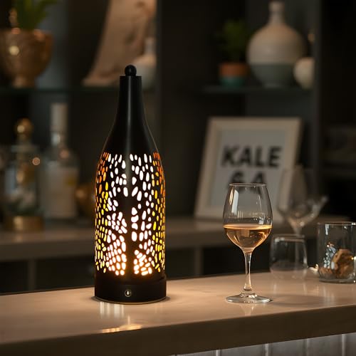 TRIROCKS Tragbare Kabellose Laterne Outdoor Betriebene Tischlampe Wiederaufladbare Windlicht 3500mAh LED Batterie 3-Stufen Touch Dimmbare Nachtlampe von TRIROCKS