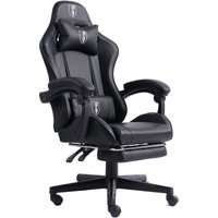 Gaming Chair im Racing-Design mit flexiblen gepolsterten Armlehnen - ergonomischer pc Gaming Stuhl in Lederoptik - Gaming Schreibtischstuhl mit von TRISENS