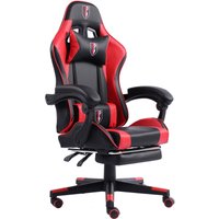 Trisens - Gaming Chair im Racing-Design mit flexiblen gepolsterten Armlehnen - ergonomischer pc Gaming Stuhl in Lederoptik - Gaming Schreibtischstuhl von TRISENS