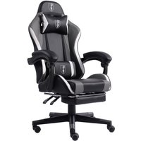 Trisens - Gaming Chair im Racing-Design mit flexiblen gepolsterten Armlehnen - ergonomischer pc Gaming Stuhl in Lederoptik - Gaming Schreibtischstuhl von TRISENS