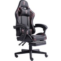 Trisens - Gaming Chair im Racing-Design mit flexiblen gepolsterten Armlehnen - ergonomischer pc Gaming Stuhl in Lederoptik - Gaming Schreibtischstuhl von TRISENS
