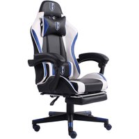 Gaming Chair im Racing-Design mit flexiblen gepolsterten Armlehnen - ergonomischer pc Gaming Stuhl in Lederoptik - Gaming Schreibtischstuhl mit von TRISENS