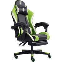 Trisens - Gaming Chair im Racing-Design mit flexiblen gepolsterten Armlehnen - ergonomischer pc Gaming Stuhl in Lederoptik - Gaming Schreibtischstuhl von TRISENS