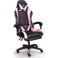 Gaming Stuhl Home Office Chair Racing Chefsessel Bürostuhl Sportsitz Büro Stuhl, Schwarz/Rosa von TRISENS