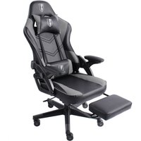 Gaming Stuhl im modernen Racing-Design mit ausziehbarer Fußstütze Gaming Chair mit verstellbaren Design Armlehnen ergonomischer Schreibtischstuhl mit von TRISENS