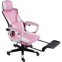 Gaming Stuhl im modernen Racing-Design mit einklappbarer Fußstütze - Gaming Chair mit flexiblen Armlehnen - ergonomischer Gaming Schreibtischstuhl von TRISENS